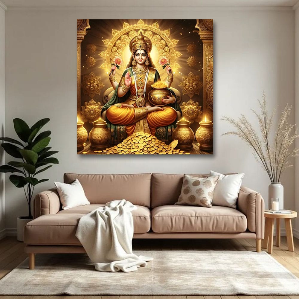 Laxmi Canvas Wall Painting.