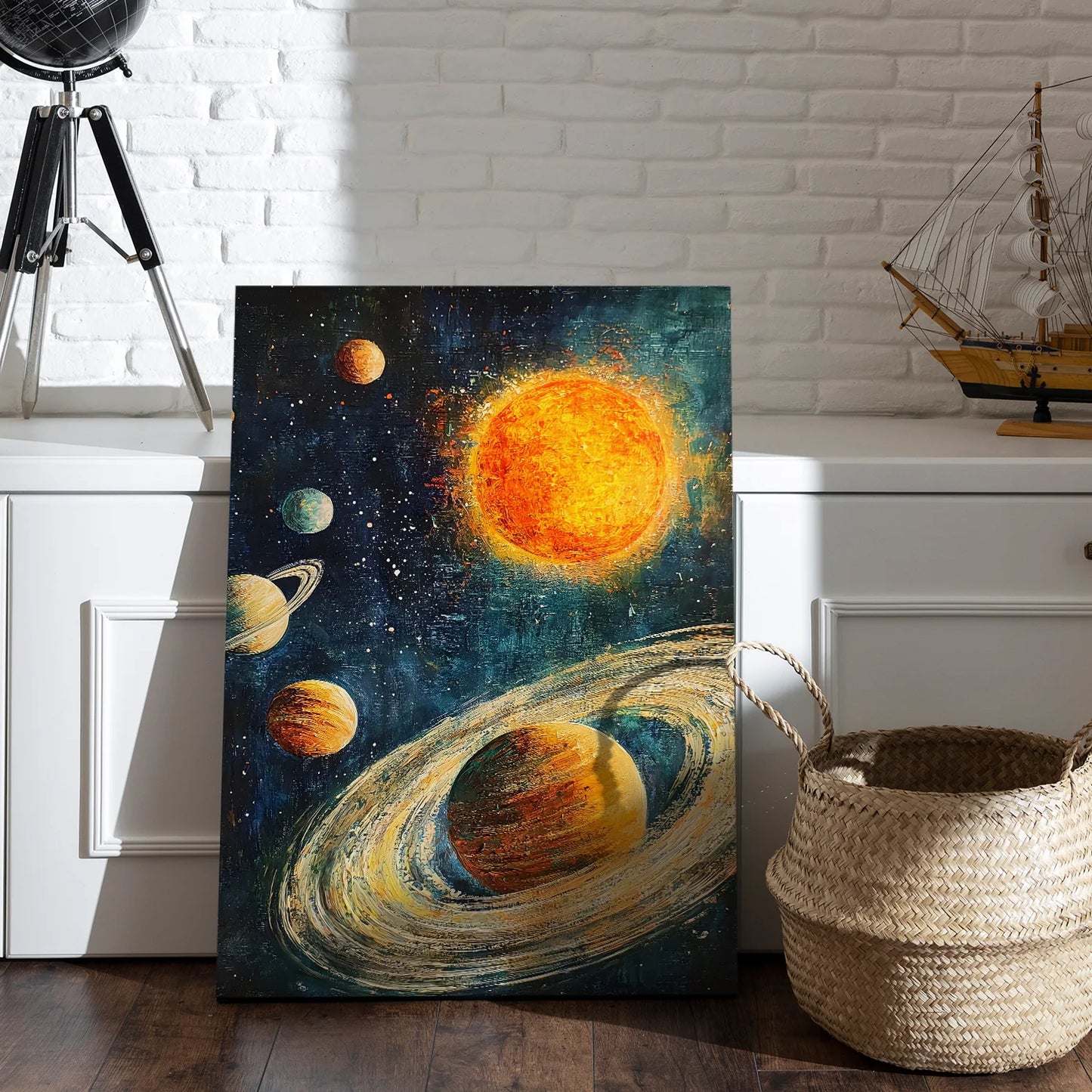Space Canvas Wall Painting for Modern Home and Office Décor