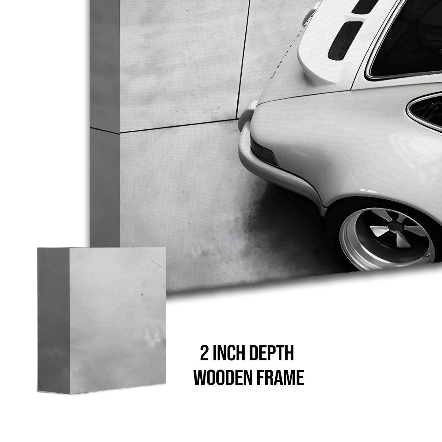 Vintage Black And White Car Canvas Wall Art Painting For Bedroom And Living Room