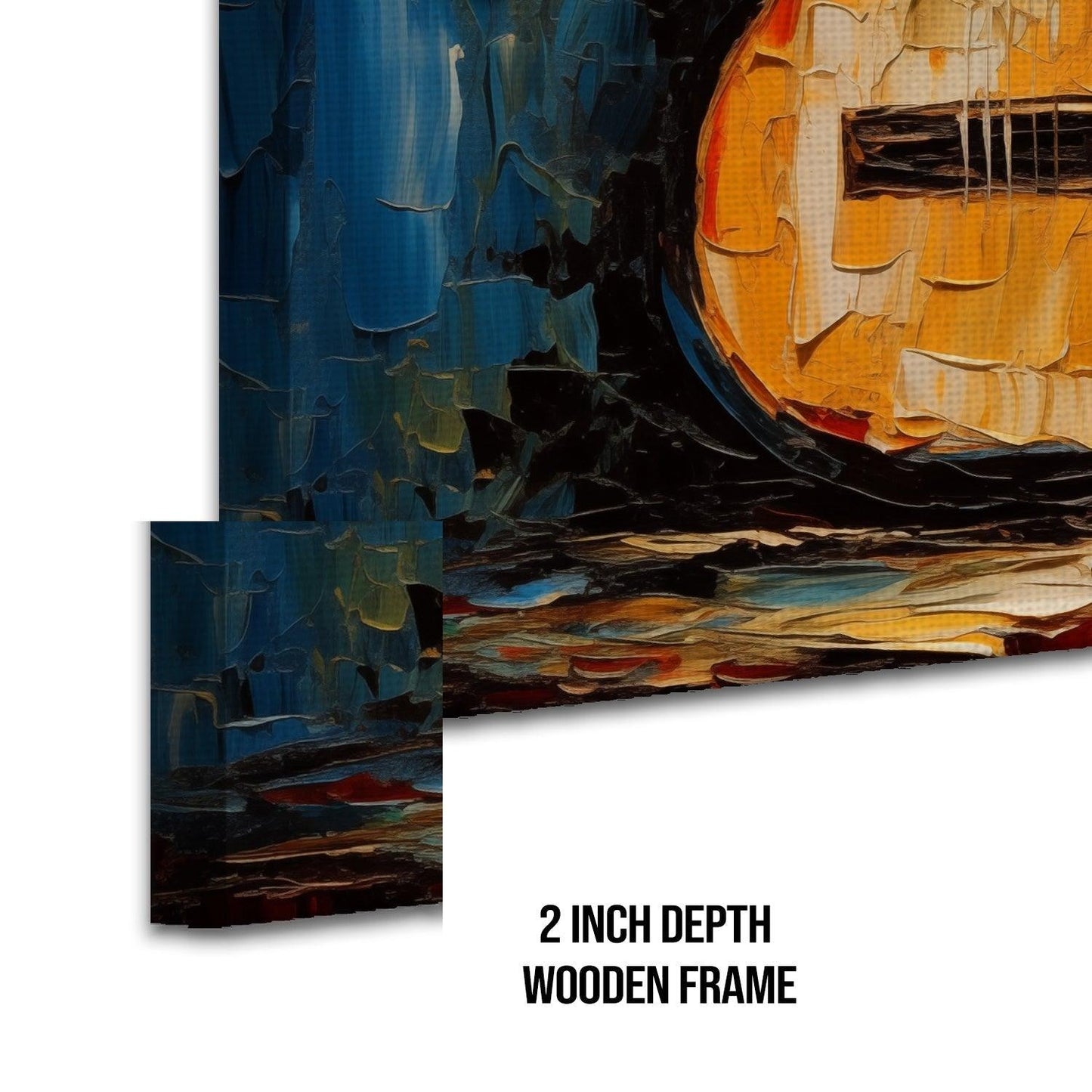 Guitar & Flowers Canvas