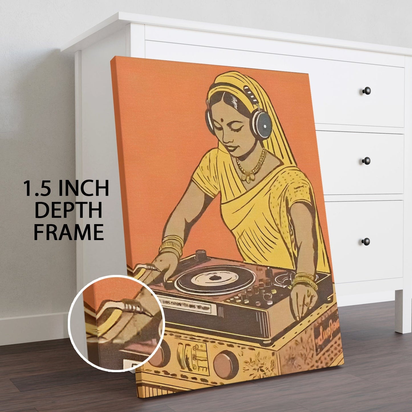Desi DJ Vibes – Modern Indian Pop Art Canvas Wall Décor