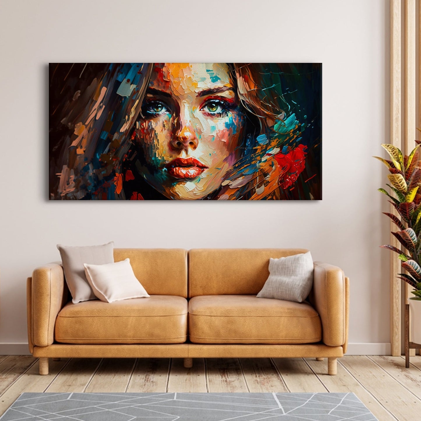 Abstract Modern Art Large Canvas Paintings. Framed Digital Reprints of Famous and Vibrant Artwork (MAWA04)
