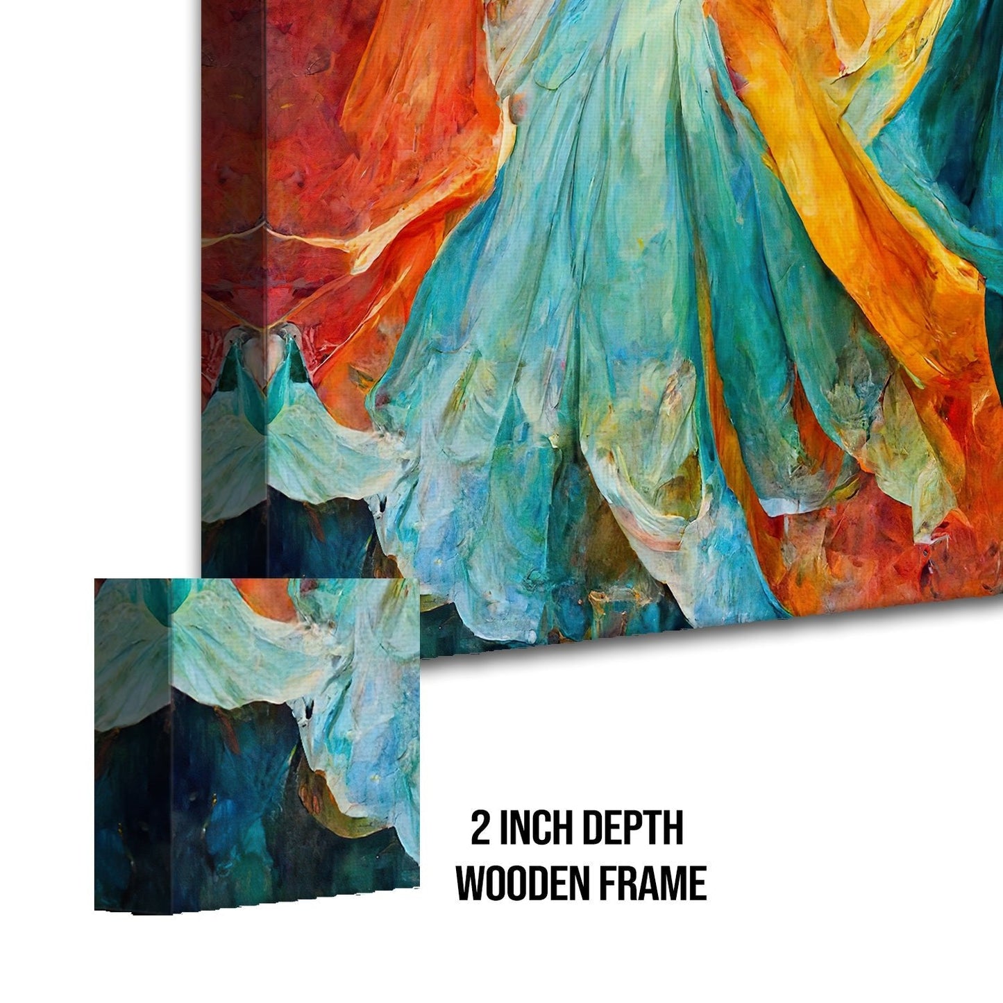 Abstract Modern Art Large Canvas Paintings. Framed Digital Reprints of Famous and Vibrant Artwork (MAWA09)