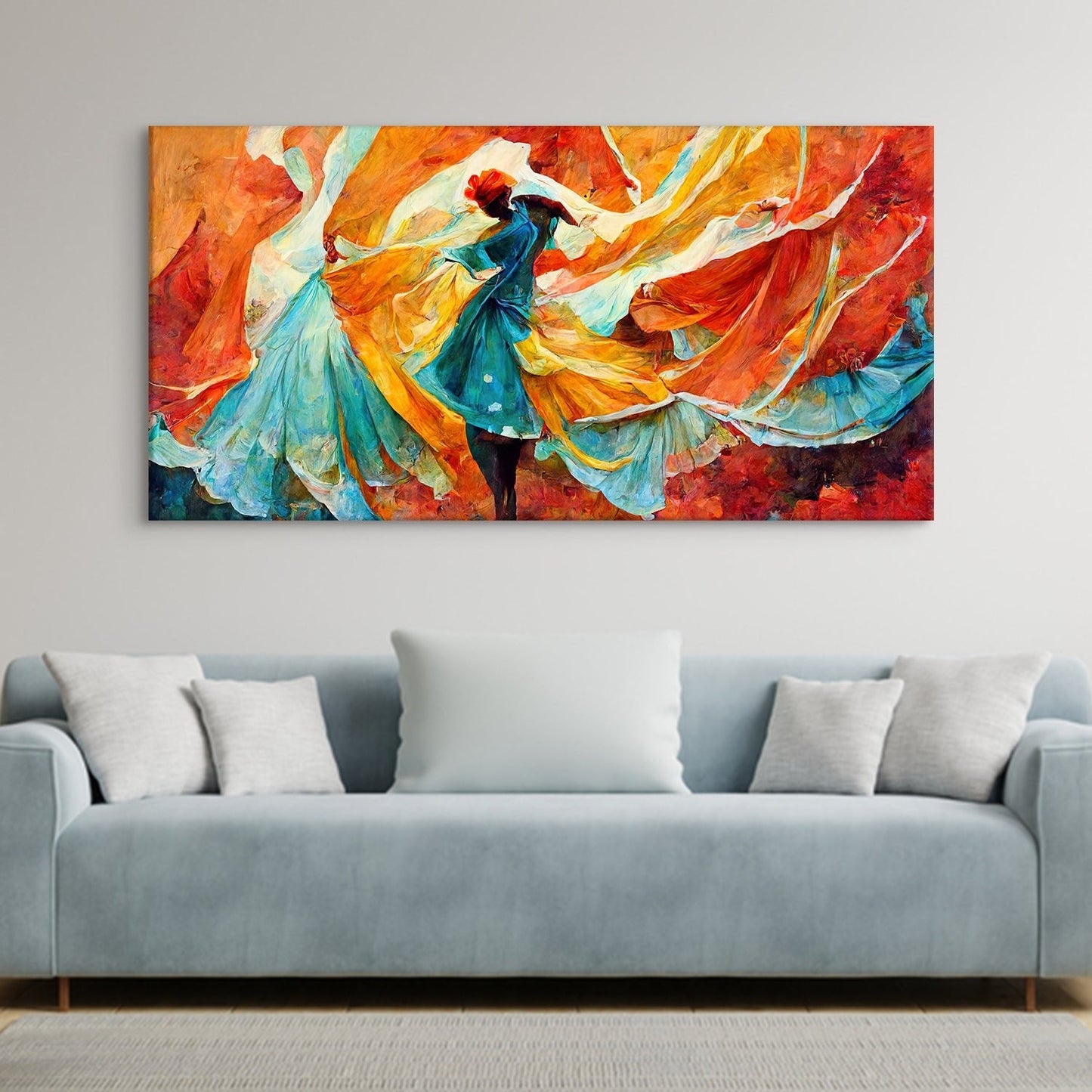Abstract Modern Art Large Canvas Paintings. Framed Digital Reprints of Famous and Vibrant Artwork (MAWA09)
