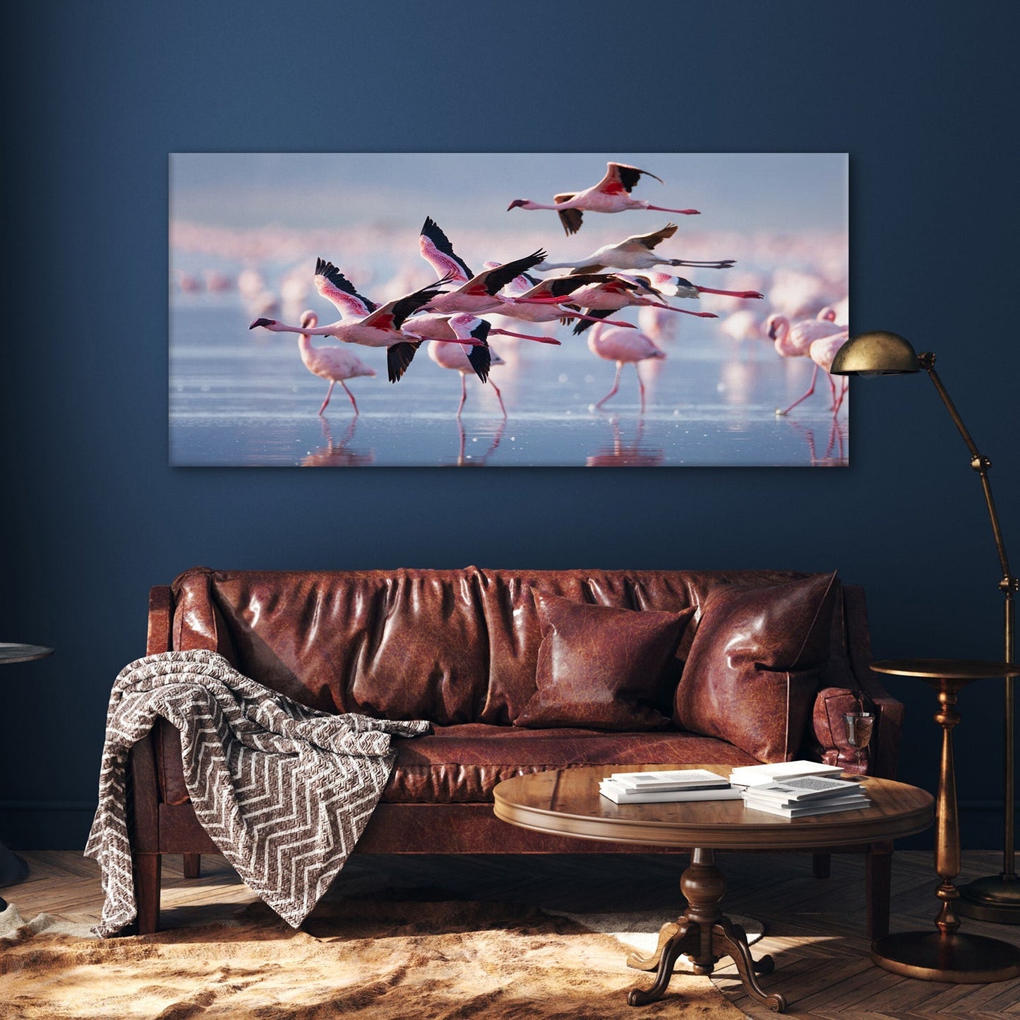 Flamingos at Lake Nakuru Canvas Wall Art Paintiing
