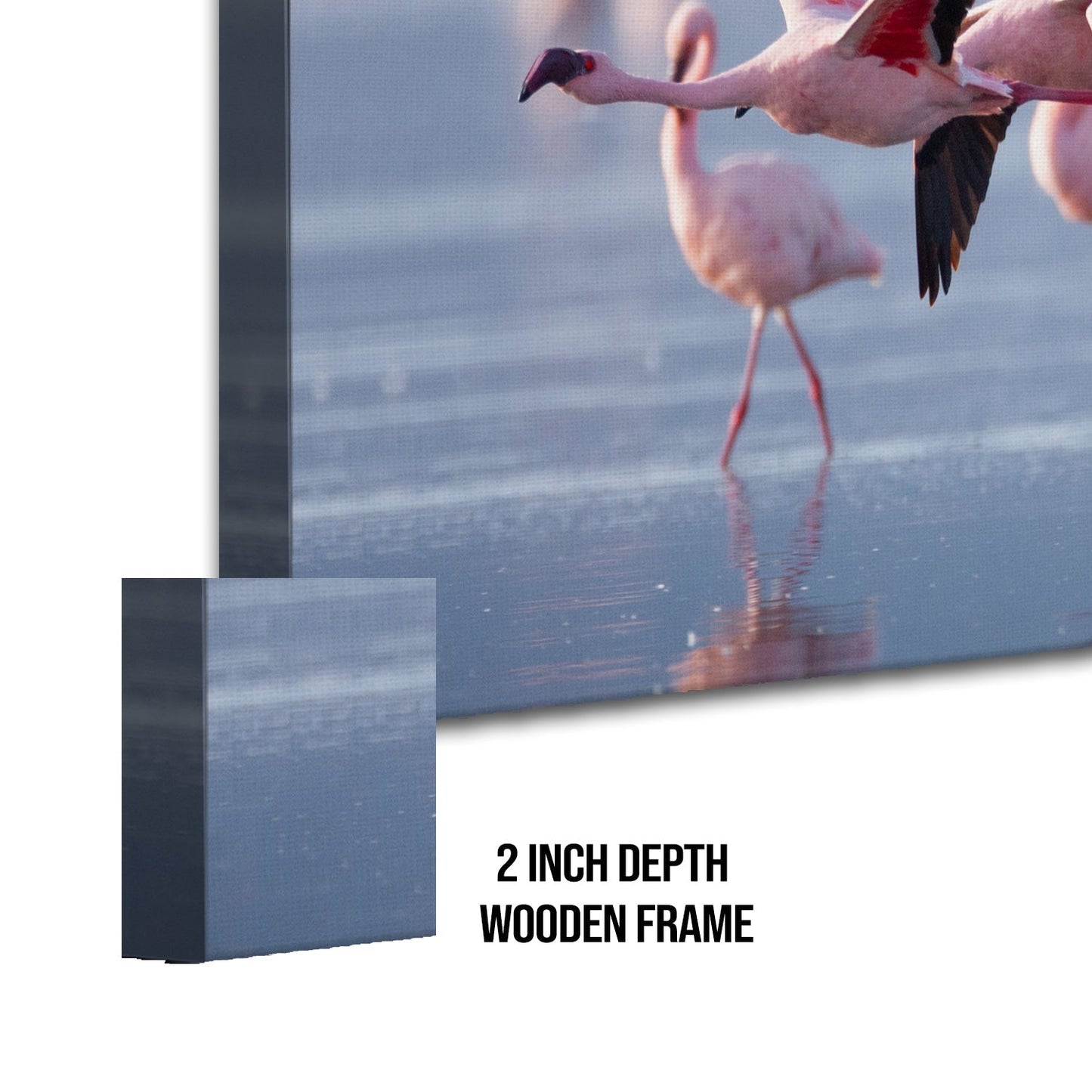 Flamingos at Lake Nakuru Canvas Wall Art Paintiing