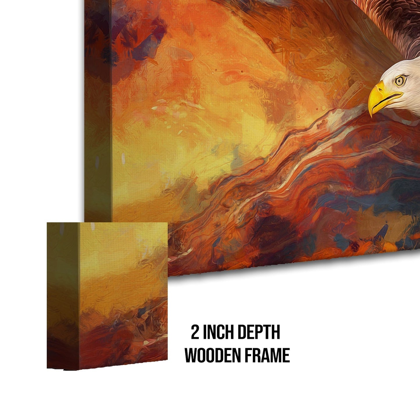 Strength – American Bald Eagle Canvas Wall Art Painting