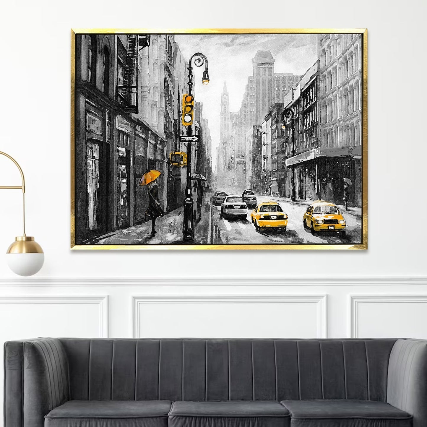 Beautiful Landscapes Painting on Canvas. Large Premium Framed Wall Art for Living Room, Office Spaces. (LDWA23)