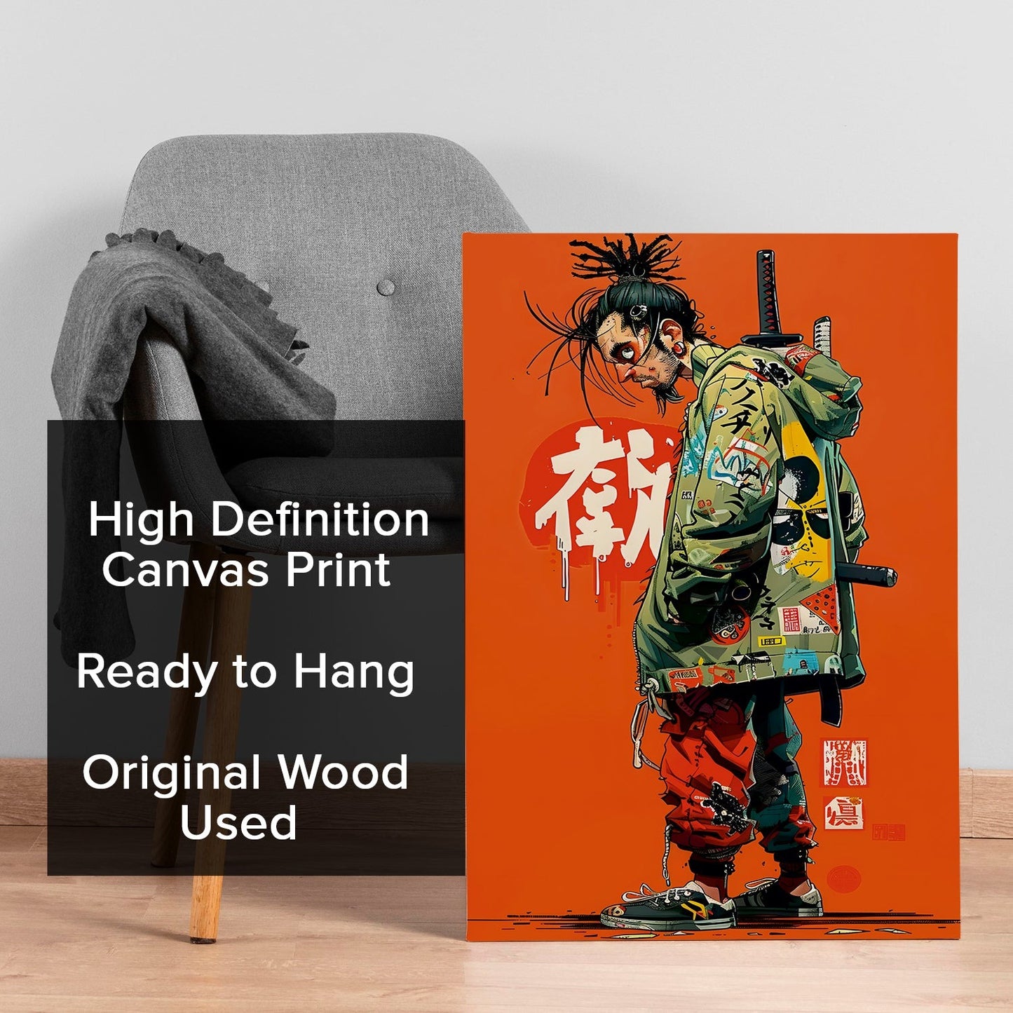 Katana & Kicks canvas wall art painting