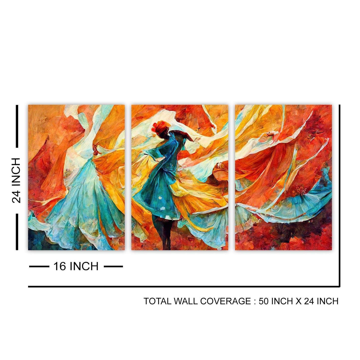 Dancer Portrait with Sunset Hues for hotel wall decor