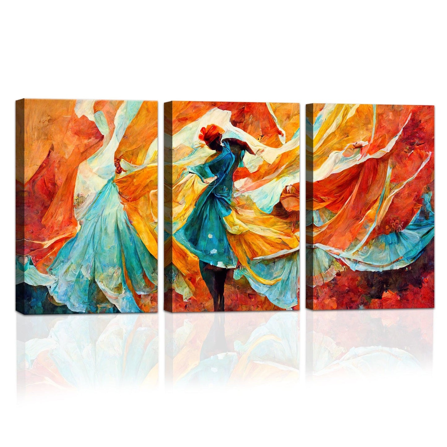 Dancer Portrait with Sunset Hues for hotel wall decor