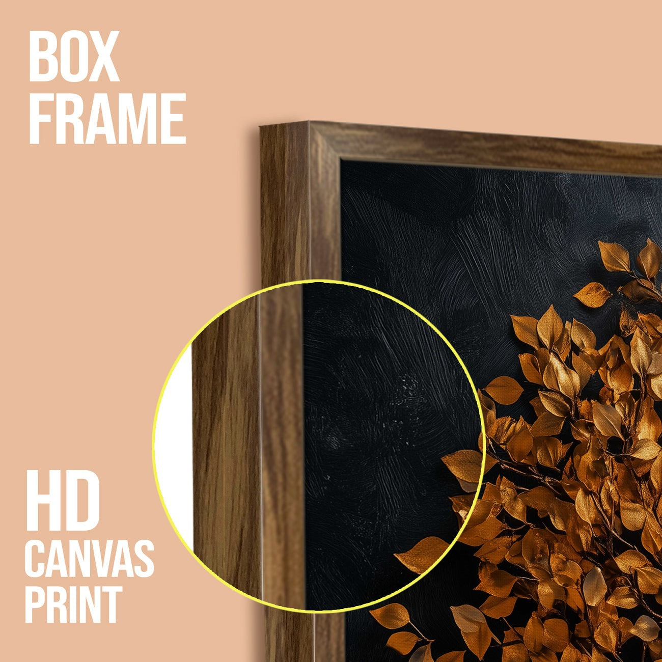 Golden Lucky Wish Tree Vastu Canvas Painting – Elegant Home Decor Artwork