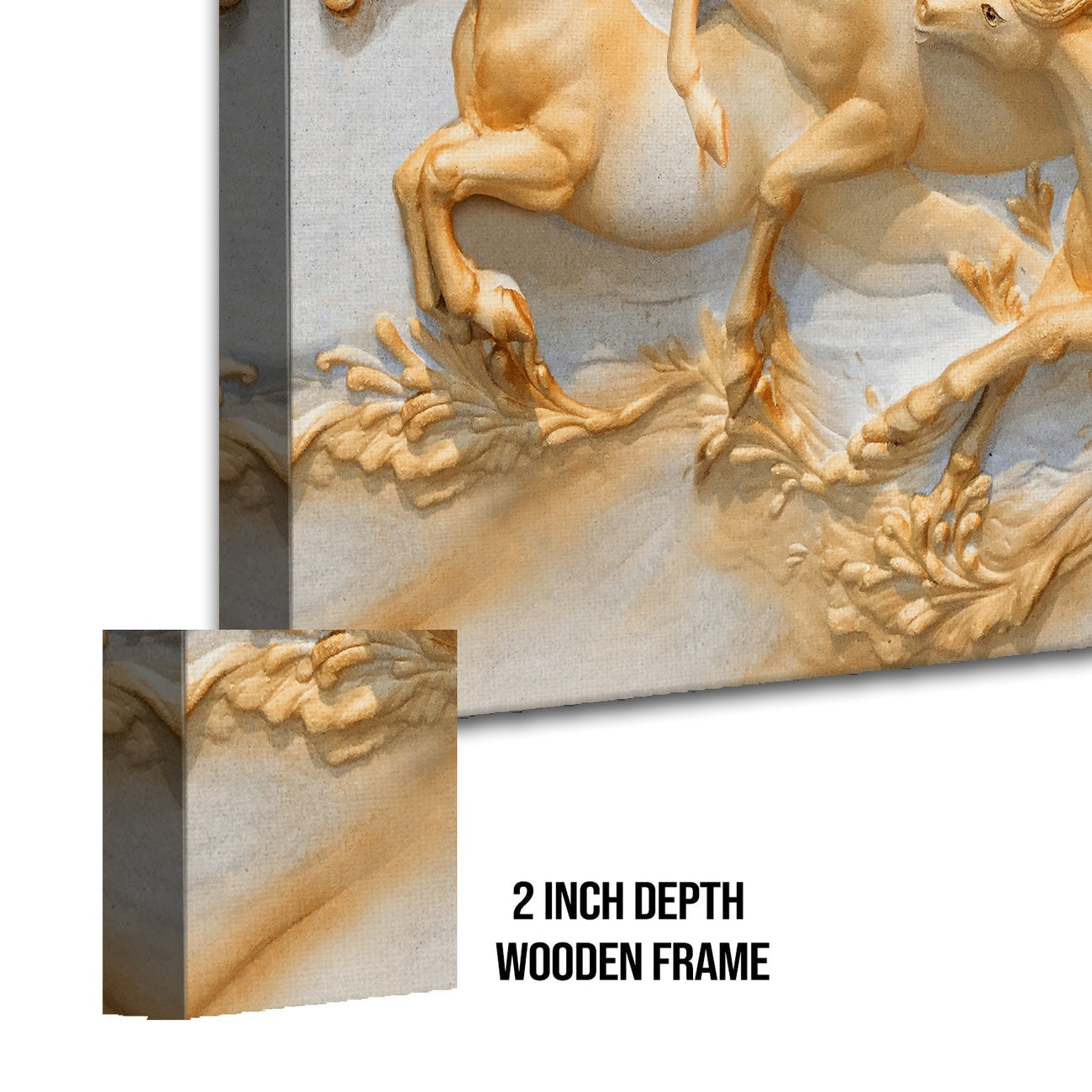 7 Running Horses Vastu Canvas Paintings Framed For Living Room Wall Decoration