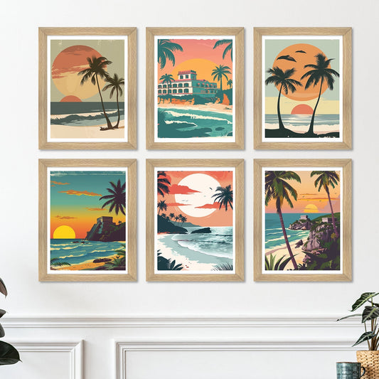 Vintage European Travel Style  Canvas Wall Art Painting