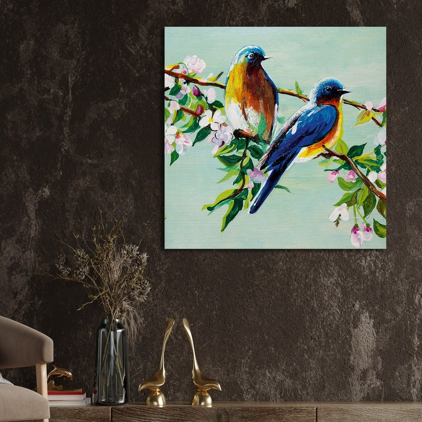 Exquisite Birds Canvas Painting