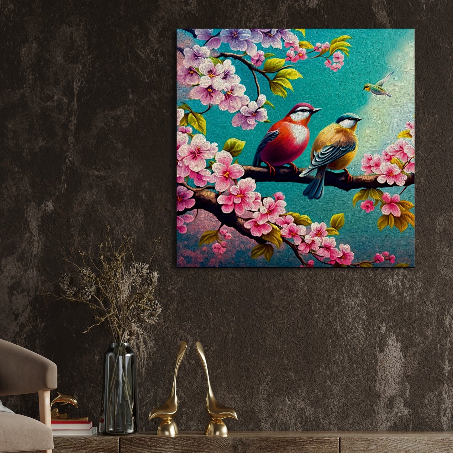 Exquisite Birds Canvas Painting