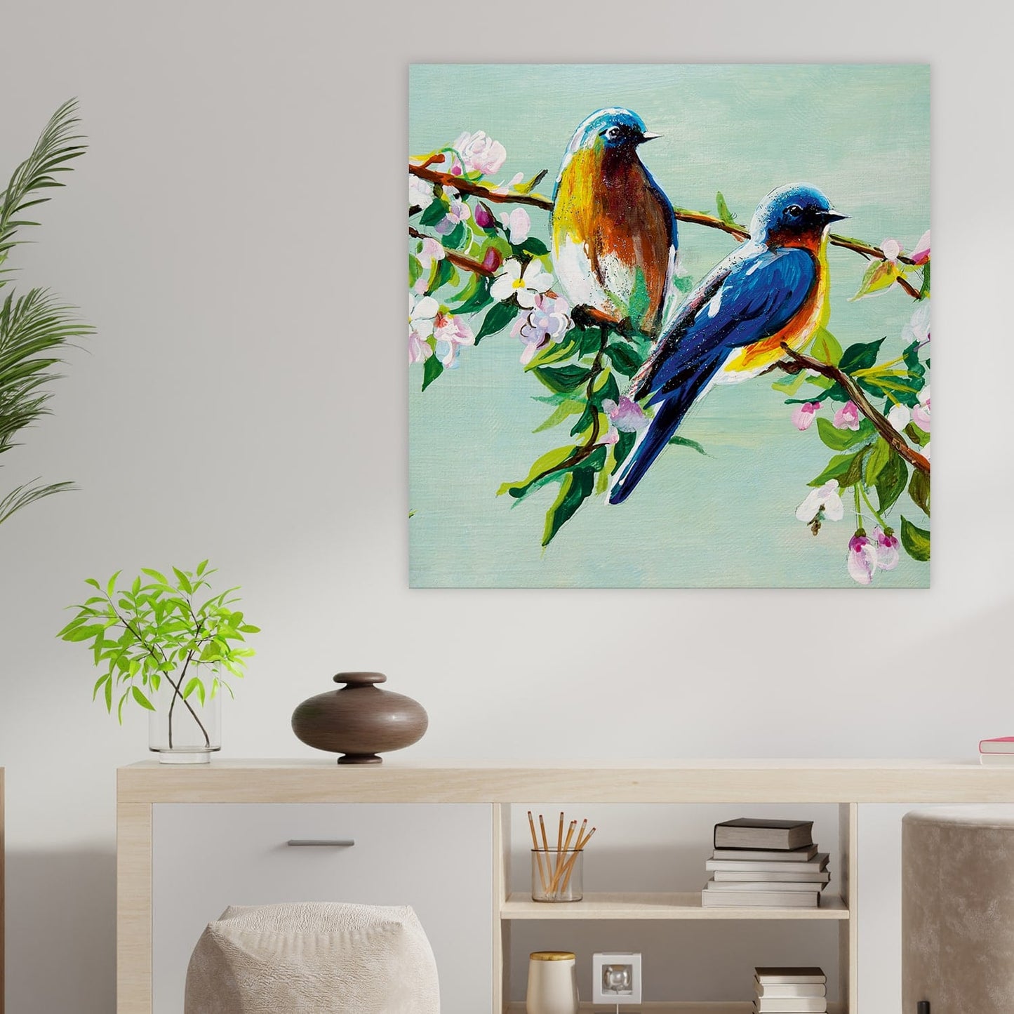 Exquisite Birds Canvas Painting