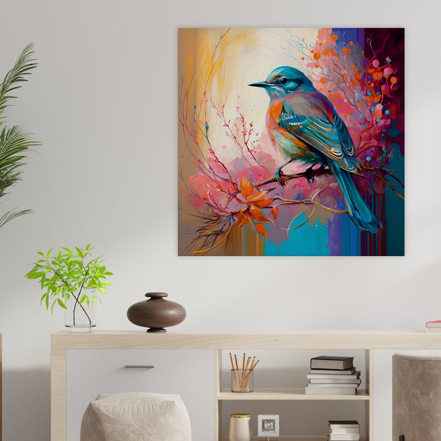 Exquisite Birds Canvas Painting