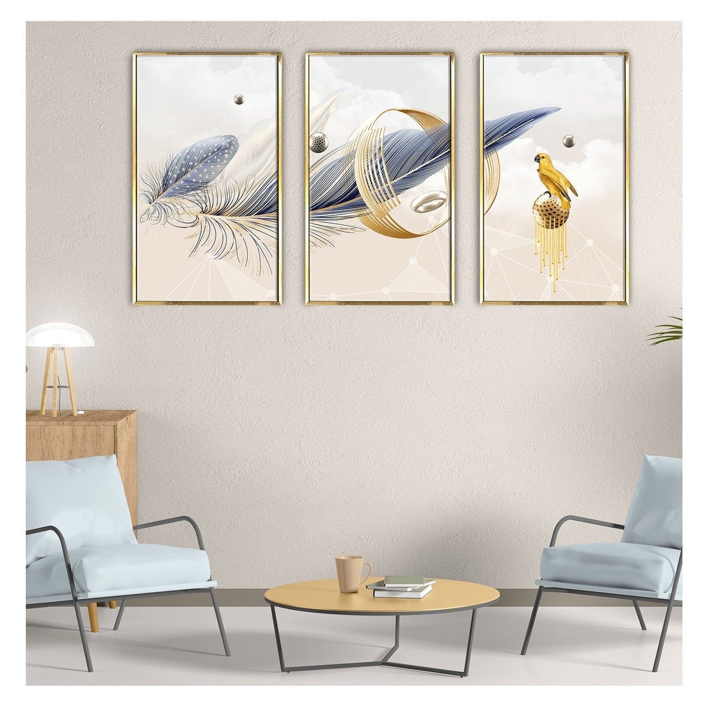 Fashionable 3D Mural Carpet Canvas Painting for Living Room wall Decoration