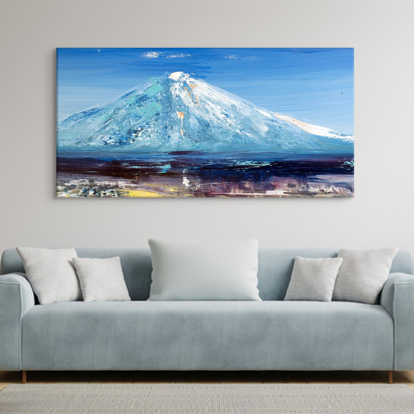 sky lake mountain Canvas Wall Art Painting