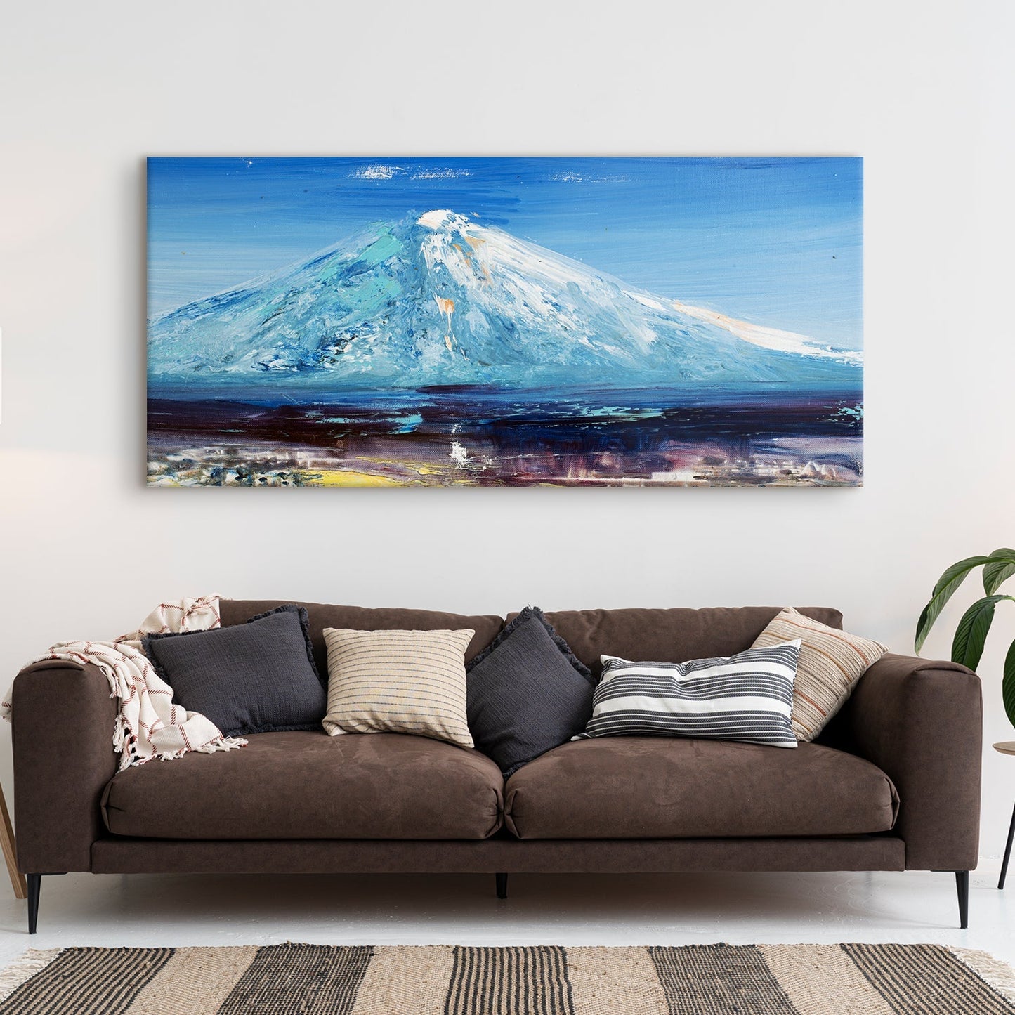 sky lake mountain Canvas Wall Art Painting
