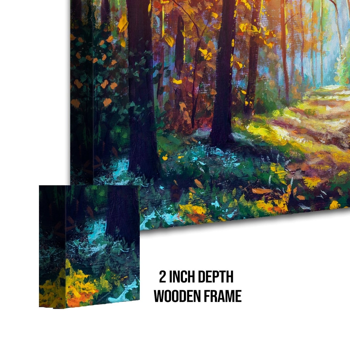 Forest in Morning Sunlight Canvas Wall Art Painting