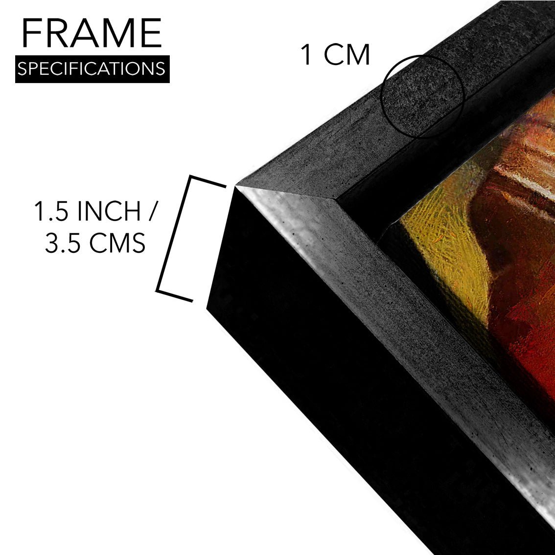 Framed Abstract Oil Pastel Style Wall Art Painting For Home and Hotels Wall Decoration (ABWA01)