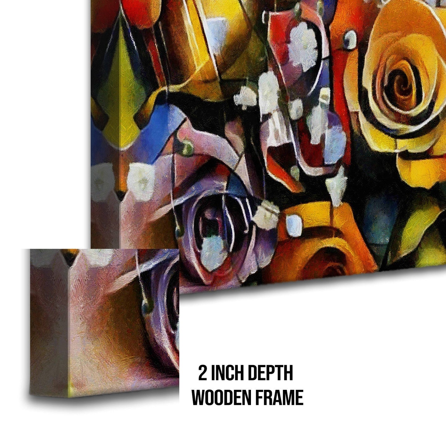 Framed Abstract Oil Pastel Style Wall Art Painting For Home and Hotels Wall Decoration (ABWA01)
