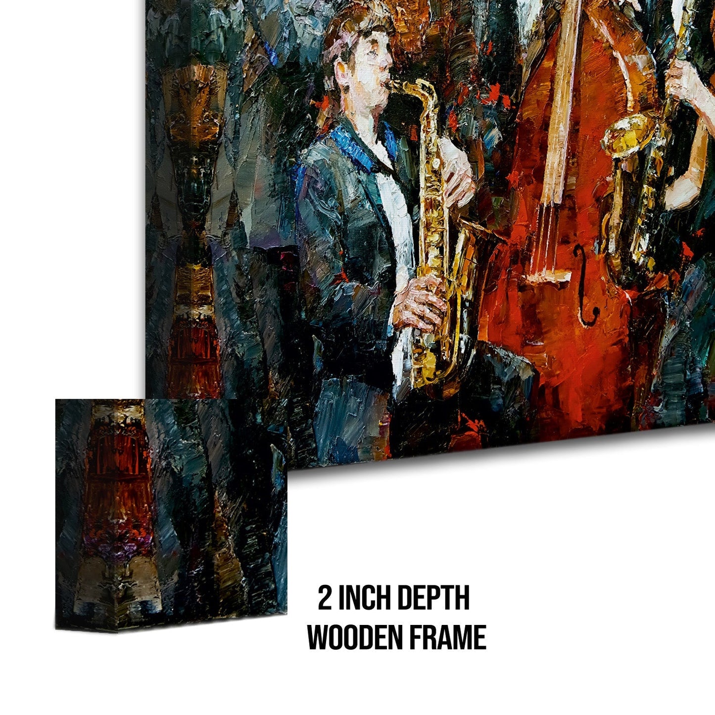 Framed Abstract Oil Pastel Style Wall Art Painting For Home and Hotels Wall Decoration (ABWA06)