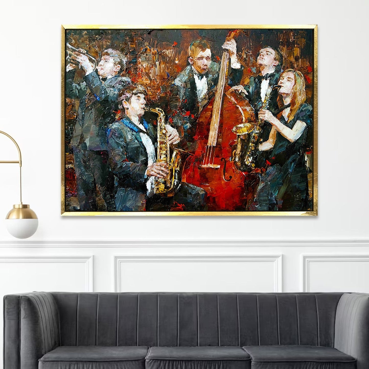 Framed Abstract Oil Pastel Style Wall Art Painting For Home and Hotels Wall Decoration (ABWA06)