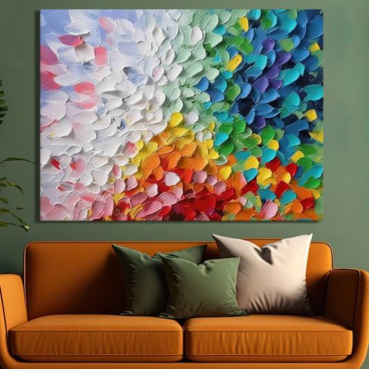 Abstract Oil Pastel Style Canvas Wall Art Painting