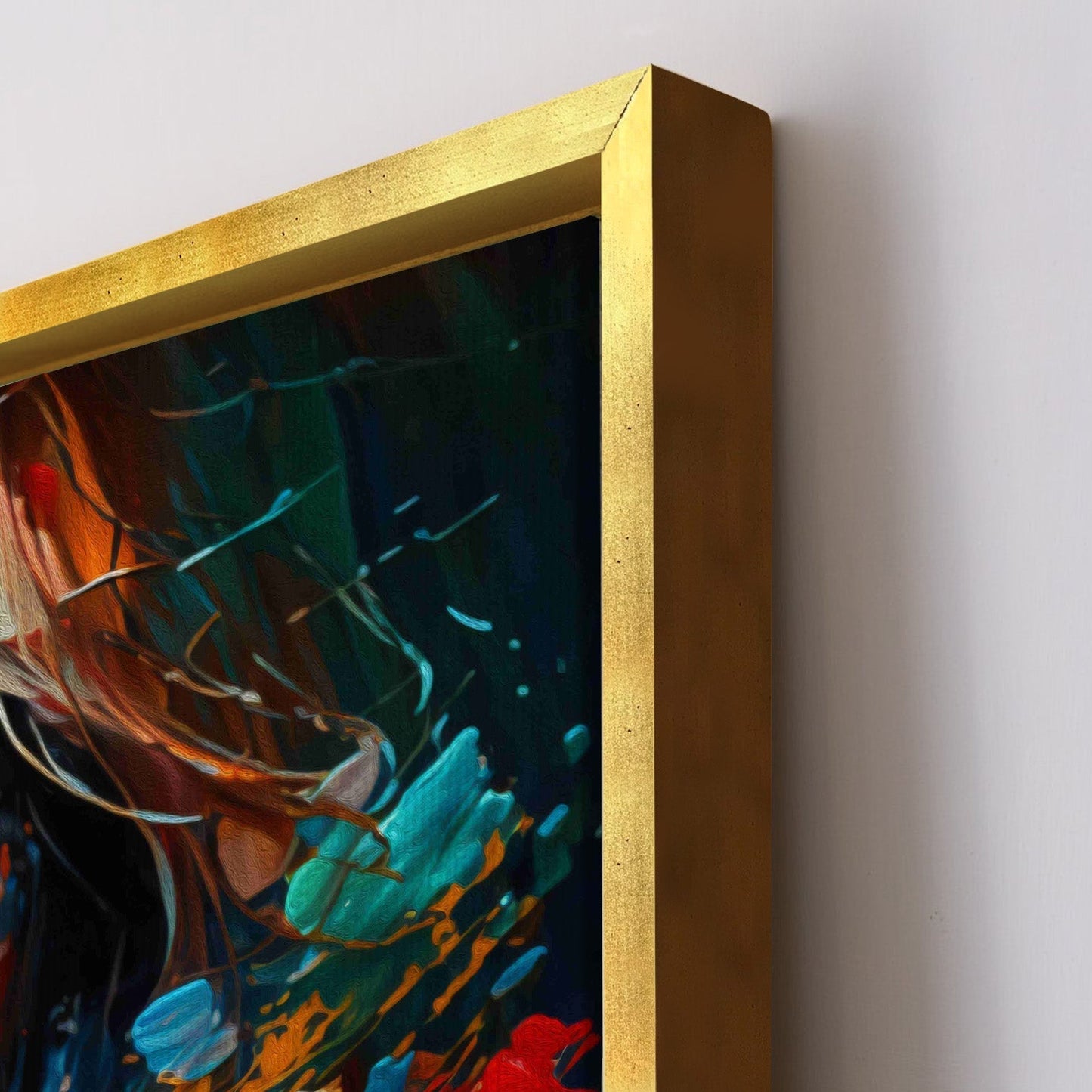Framed Abstract Oil Pastel Style Wall Art Painting For Home and Hotels Wall Decoration (ABWA10)