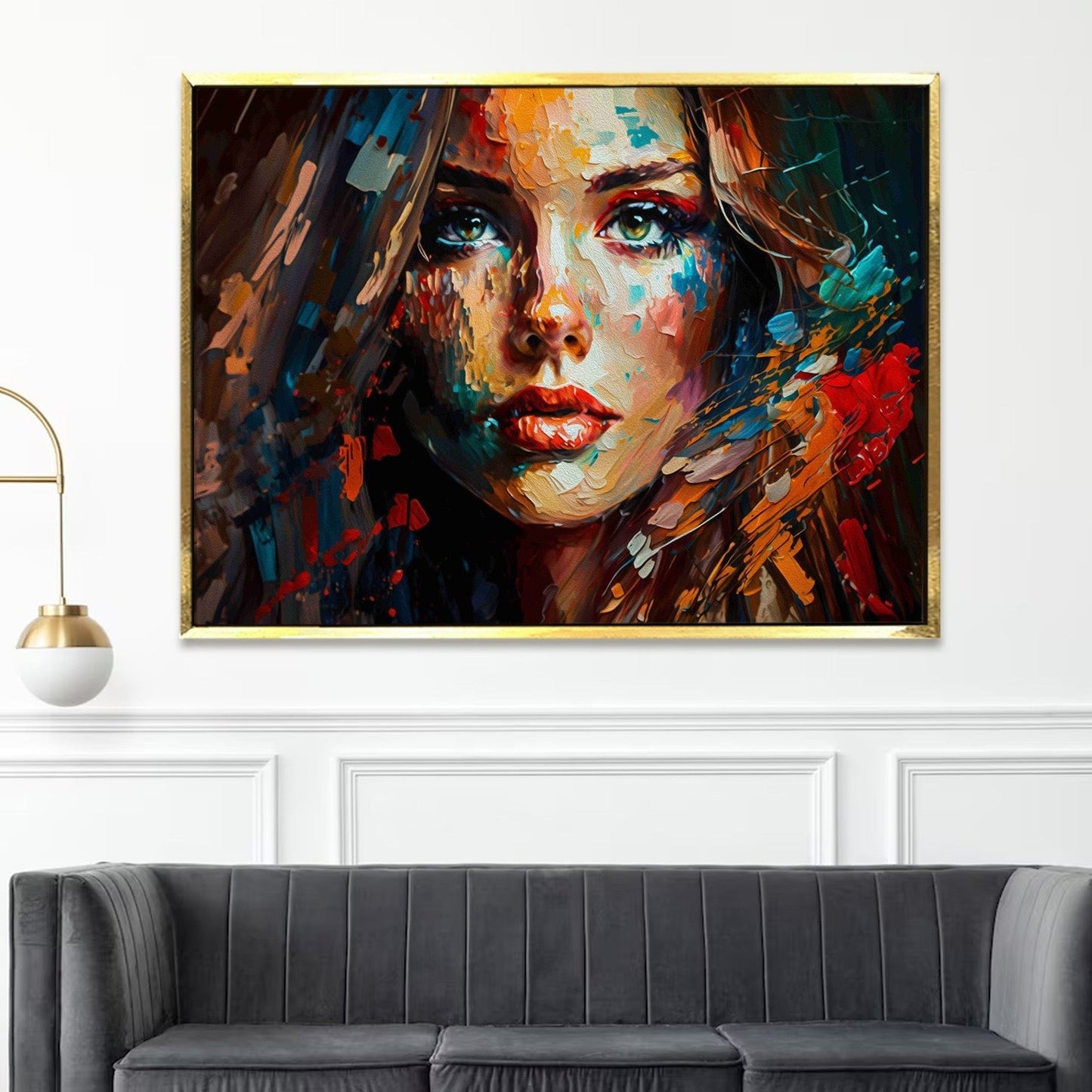 Framed Abstract Oil Pastel Style Wall Art Painting For Home and Hotels Wall Decoration (ABWA10)