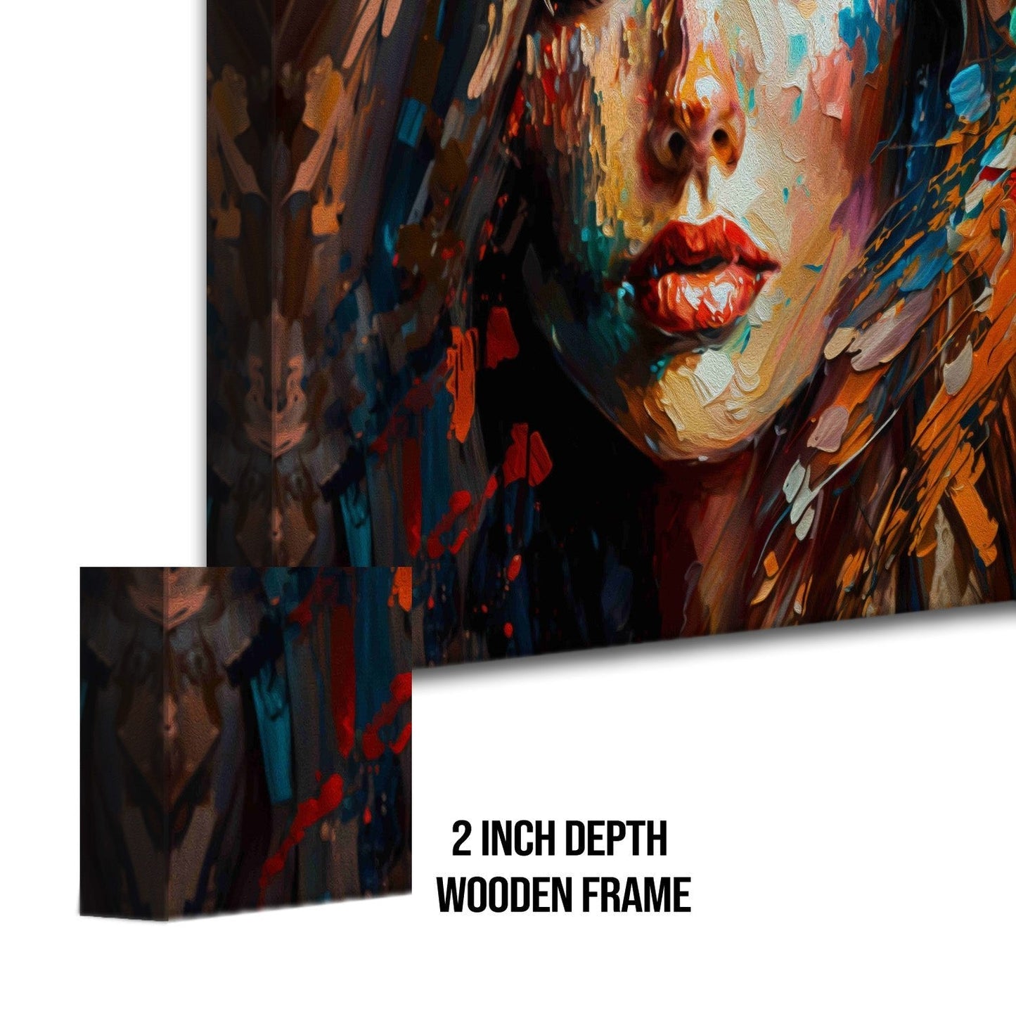 Framed Abstract Oil Pastel Style Wall Art Painting For Home and Hotels Wall Decoration (ABWA10)