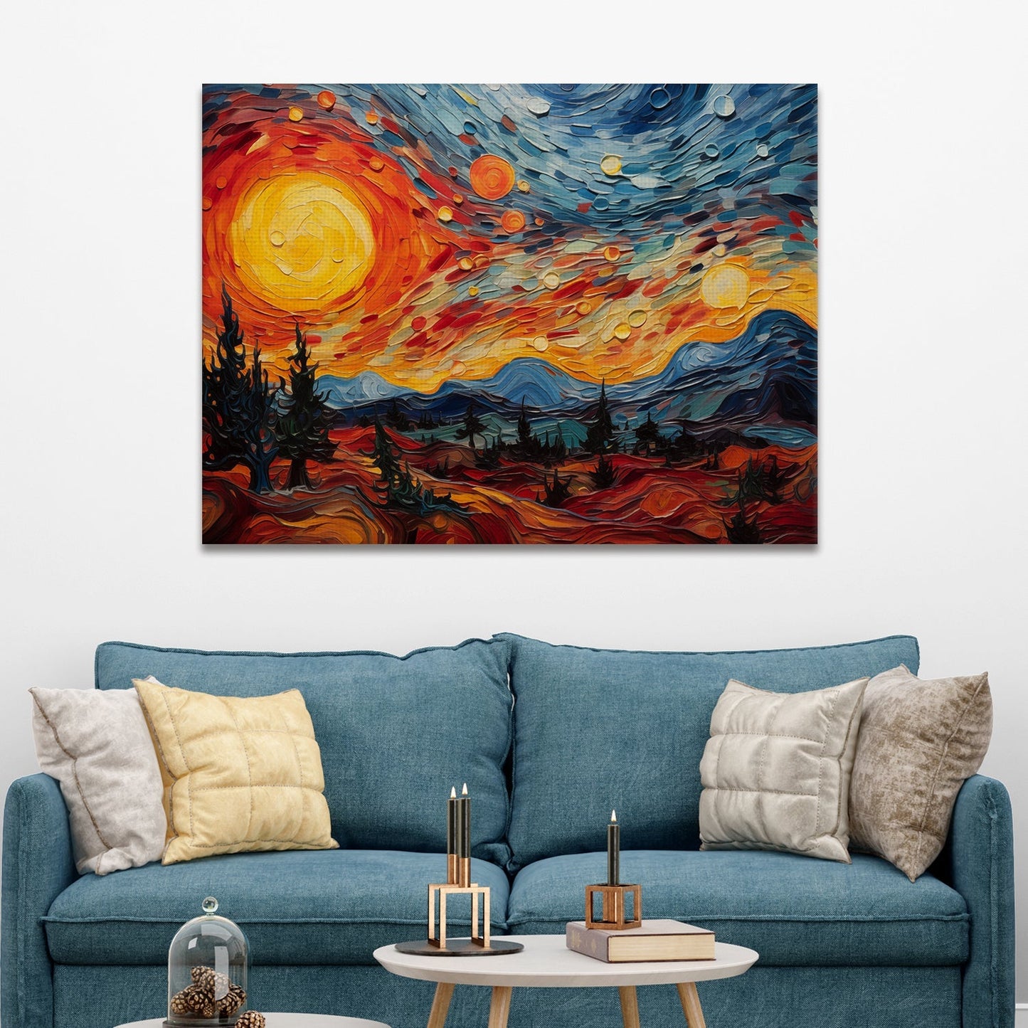 The Starry Night Canvas Wall Art Painting