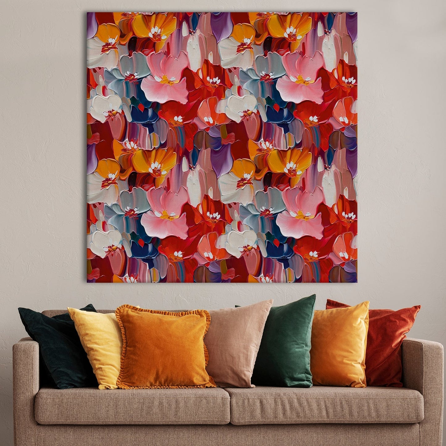 Framed Abstract Canvas Wall Art Painting