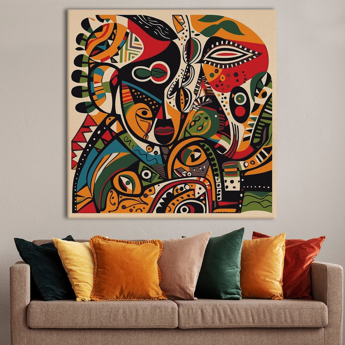 Framed Abstract Canvas Wall Art Painting