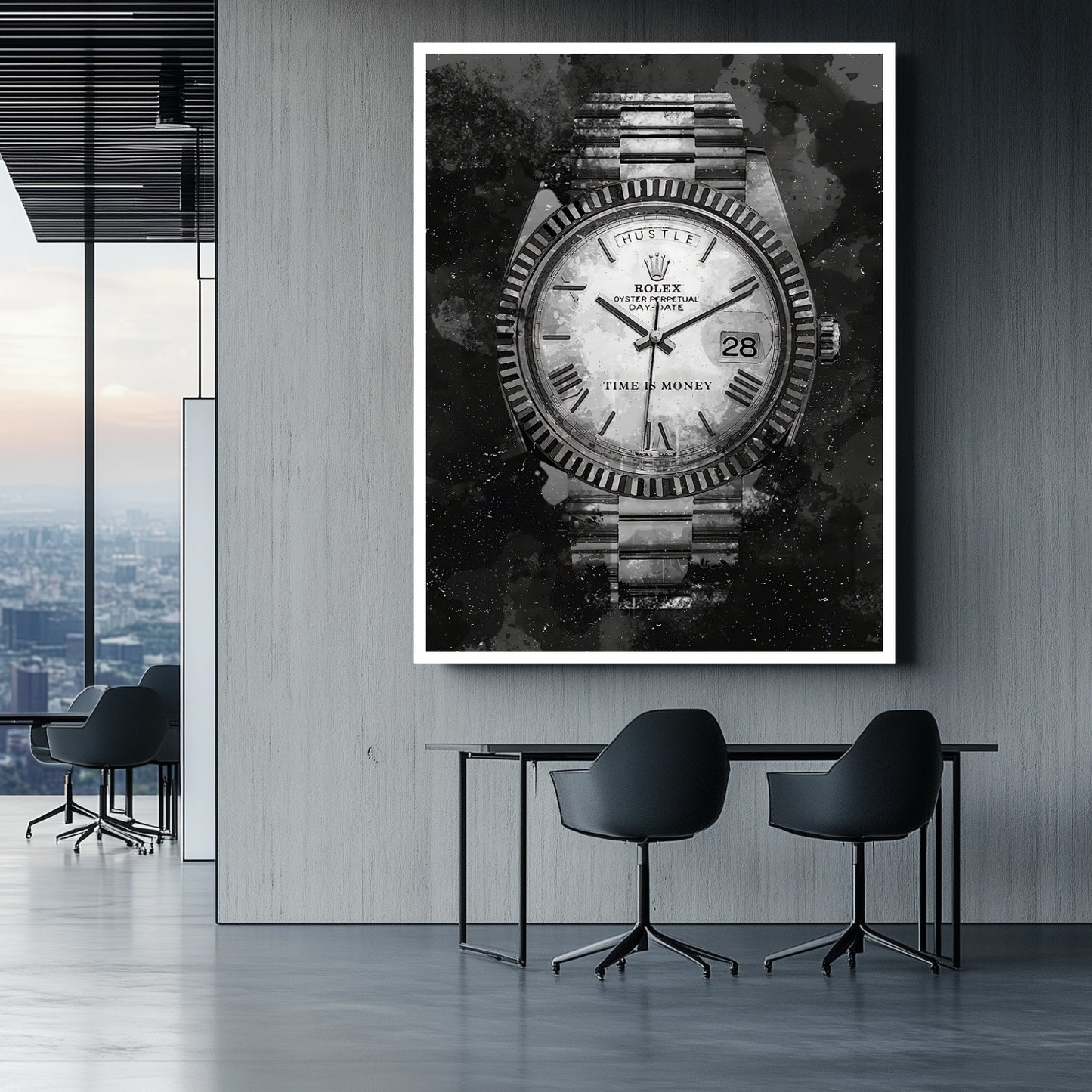 Rolex Oyster Perpetual canvas wall art painting