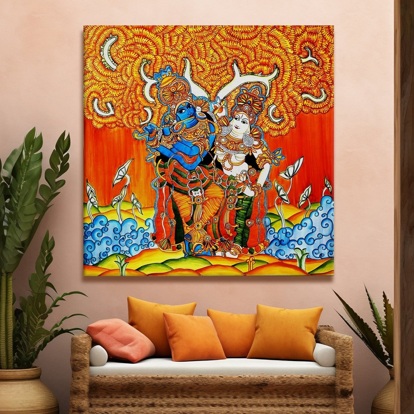 Radha Krishna Canvas Wall Art Painting