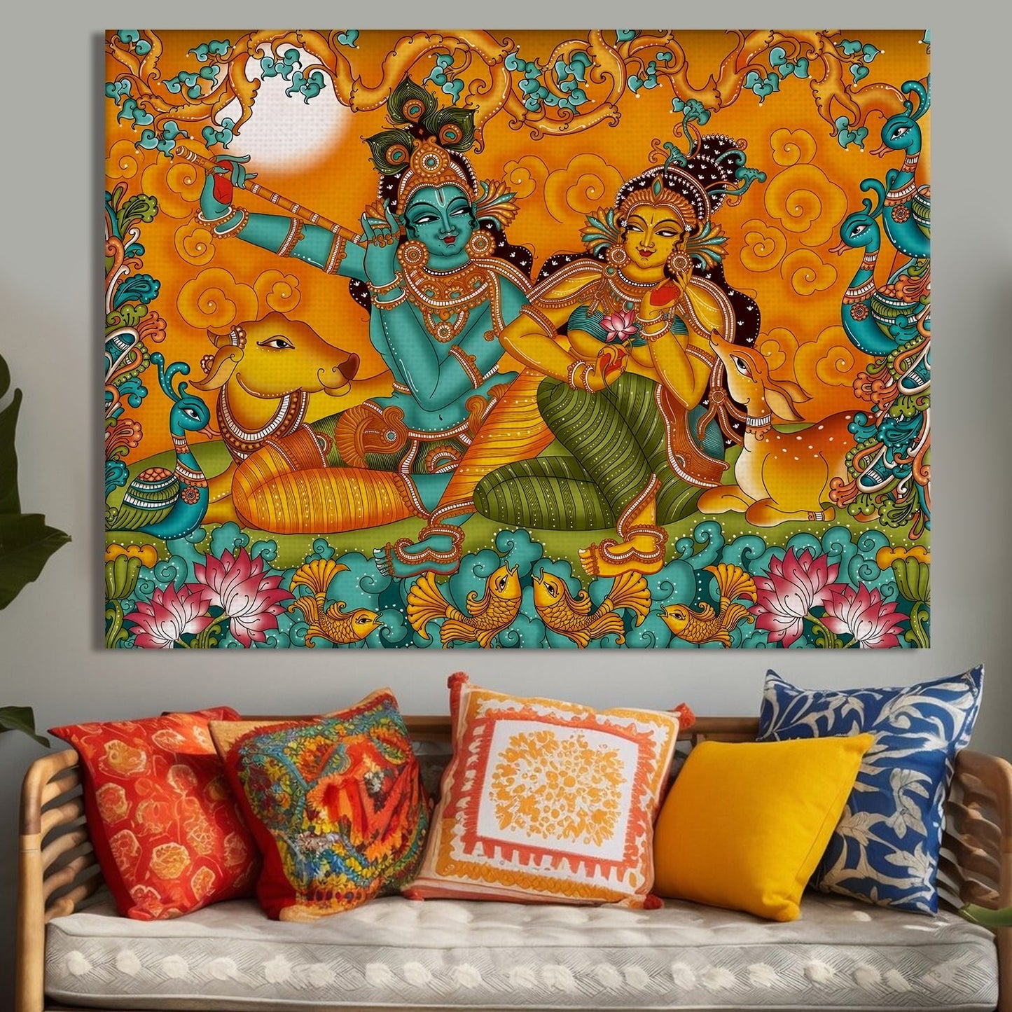 Radha krishna Canvas Wall Art Painting