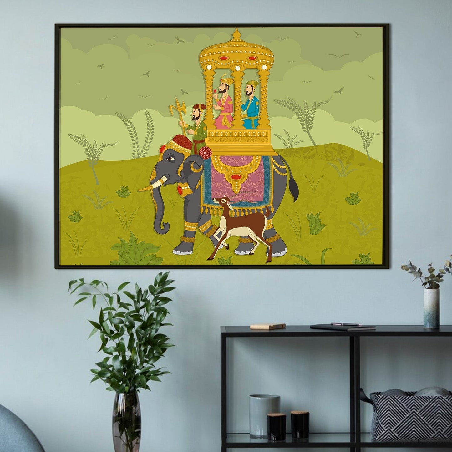 Ladecor Traditional Mughal Ethnic Canvas Wall Art