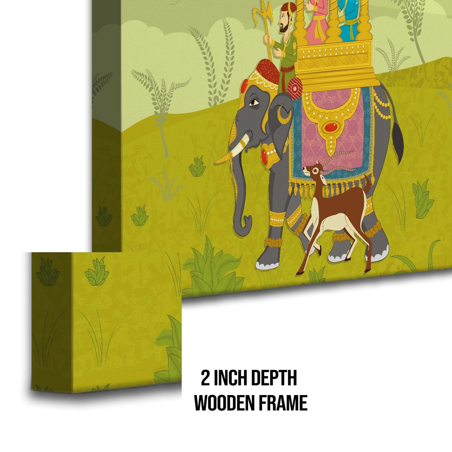 Ladecor Traditional Mughal Ethnic Canvas Wall Art