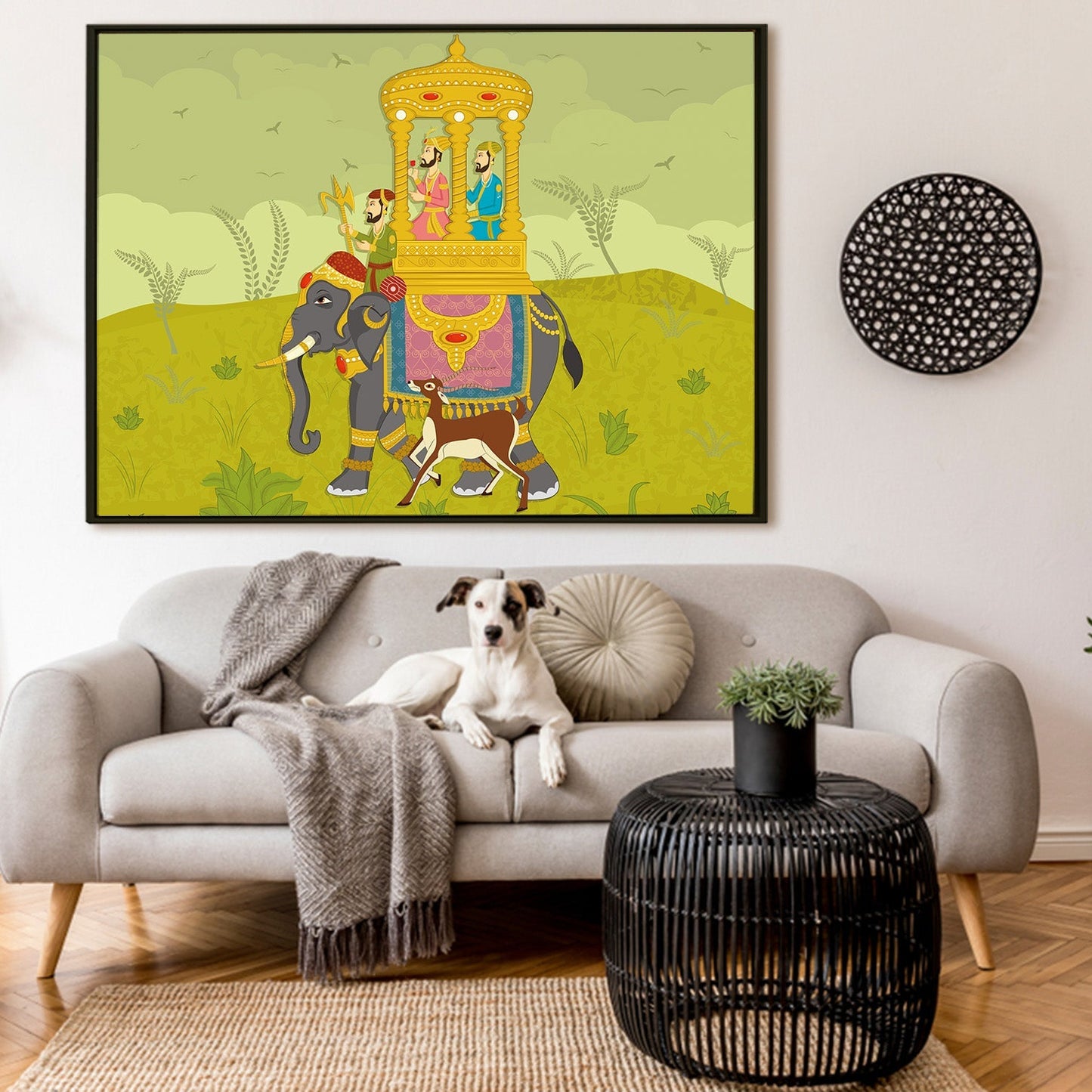Ladecor Traditional Mughal Ethnic Canvas Wall Art