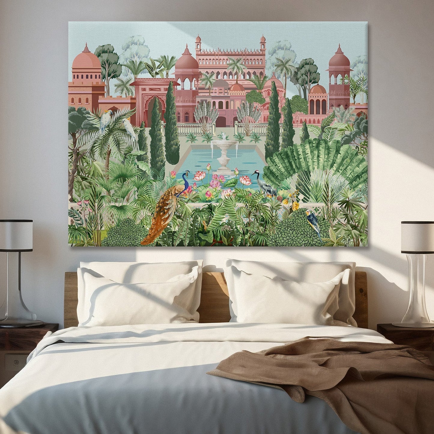 Mughal Garden Canvas Wall At