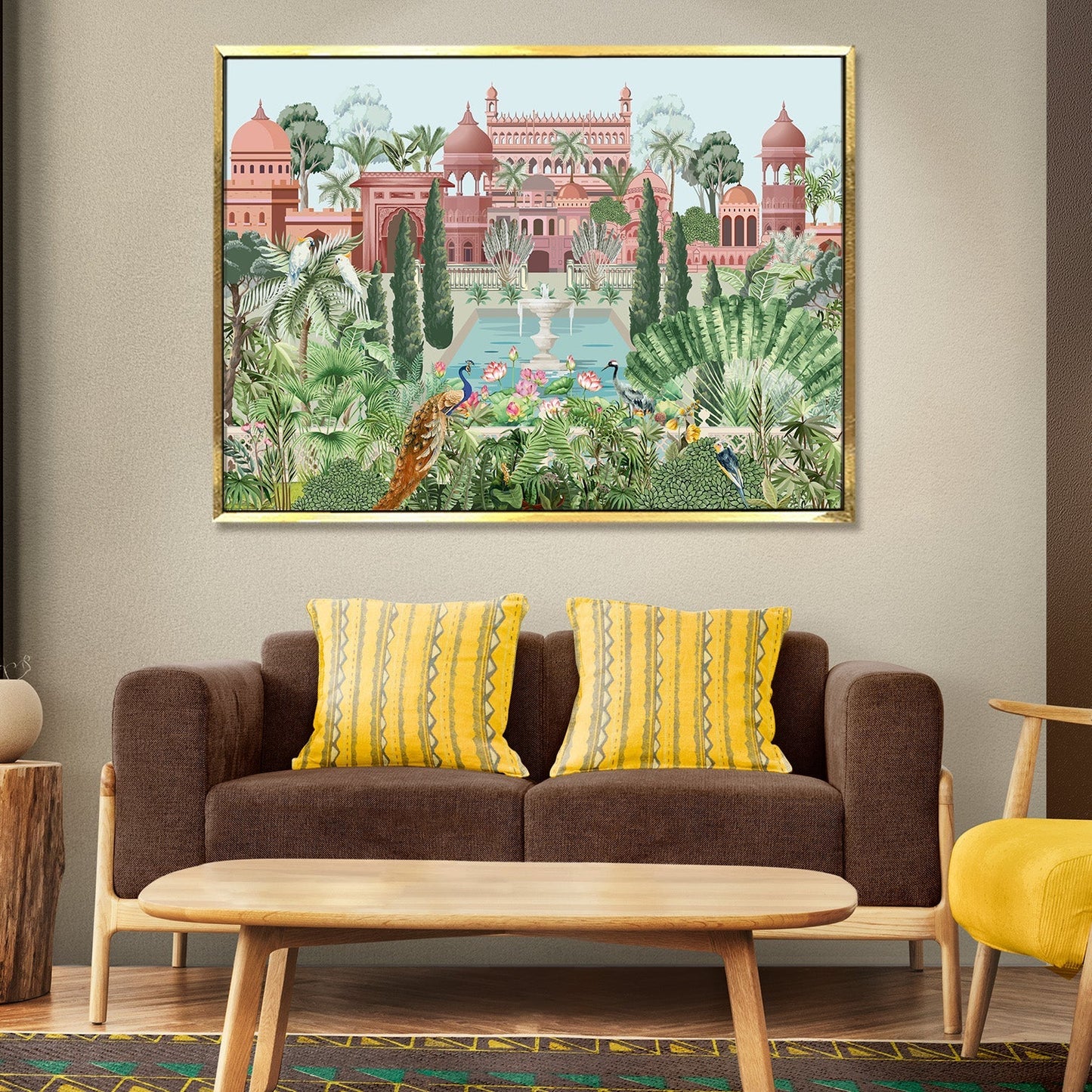 Mughal Garden Canvas Wall At