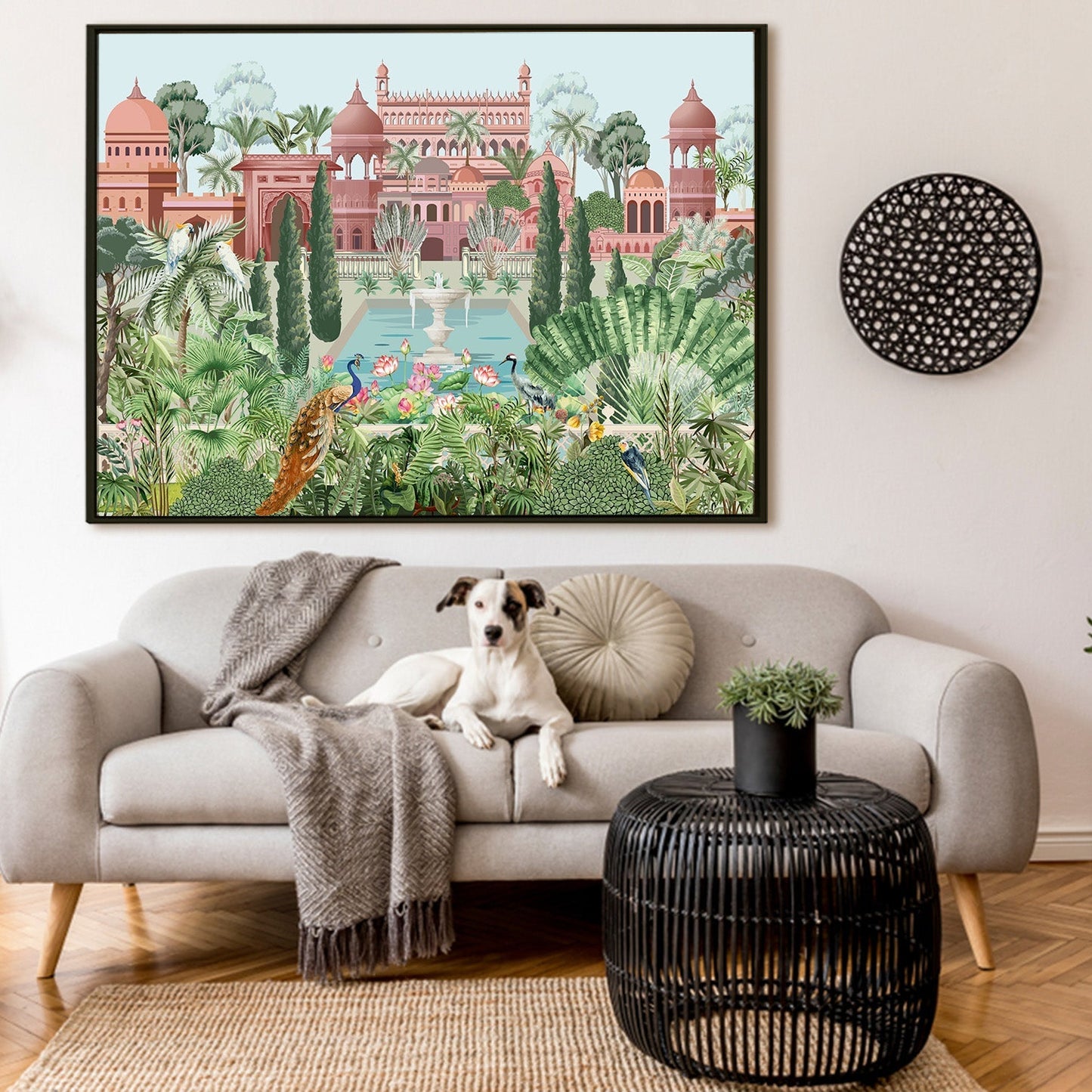 Mughal Garden Canvas Wall At