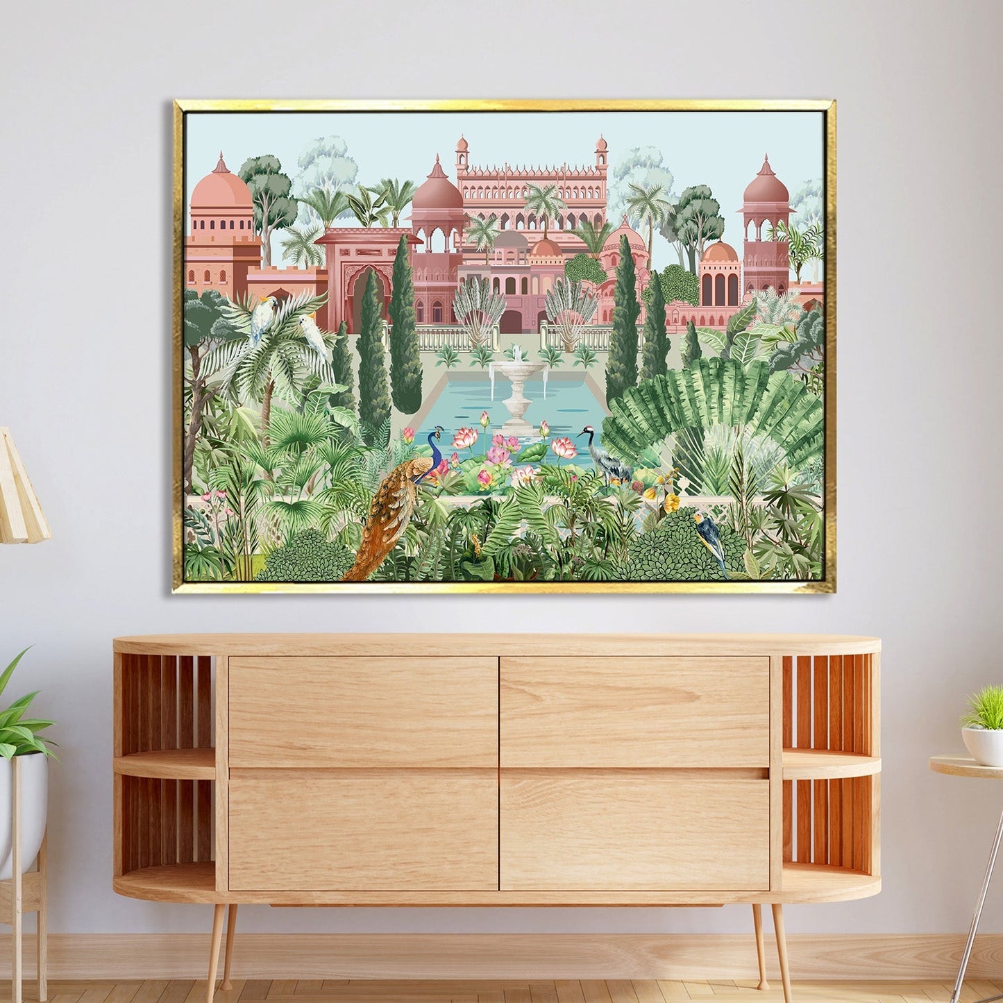 Mughal Garden Canvas Wall At