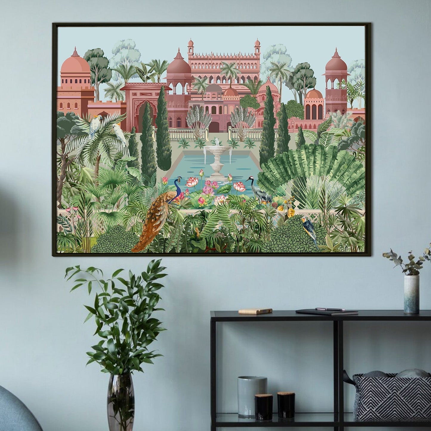 Mughal Garden Canvas Wall At