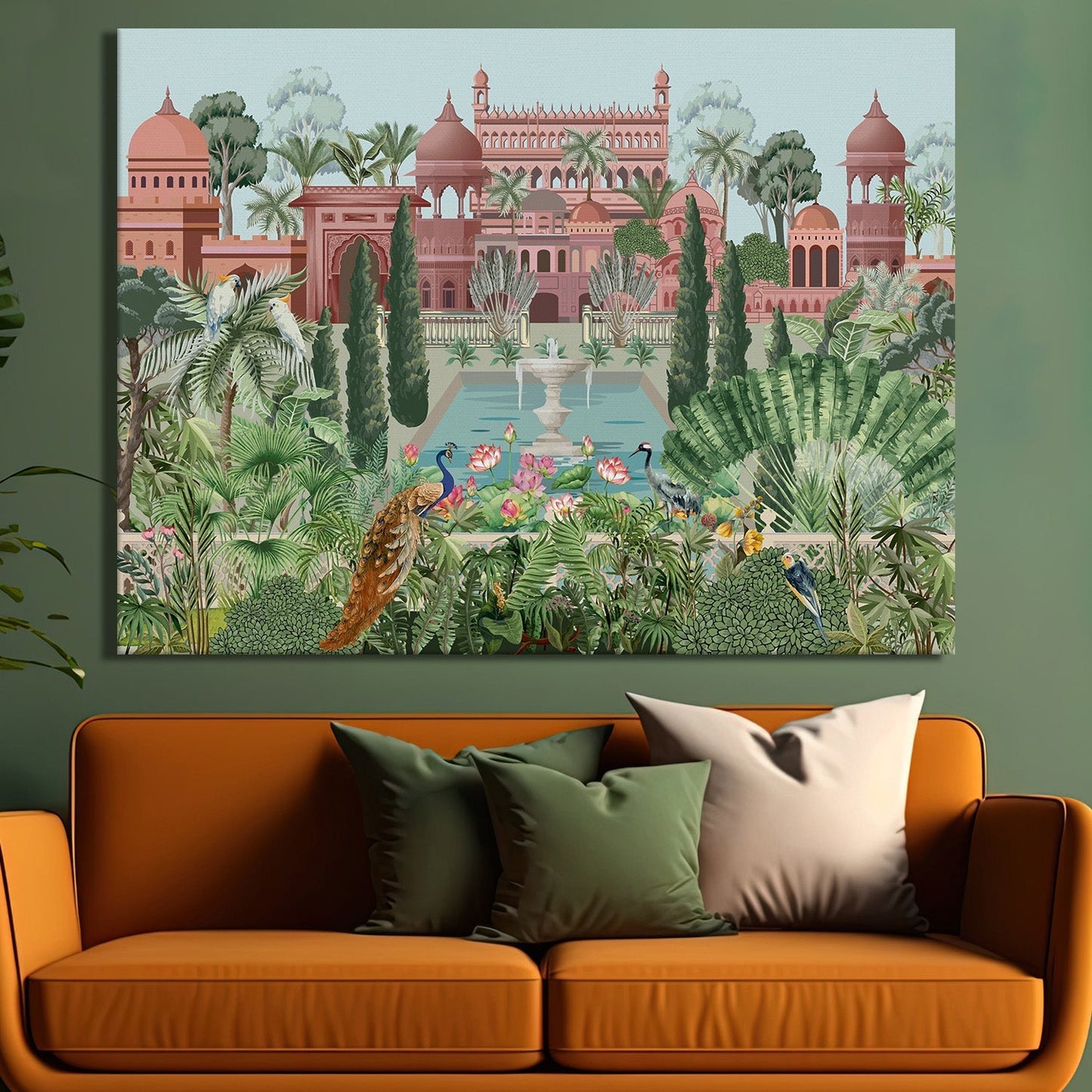 Mughal Garden Canvas Wall At
