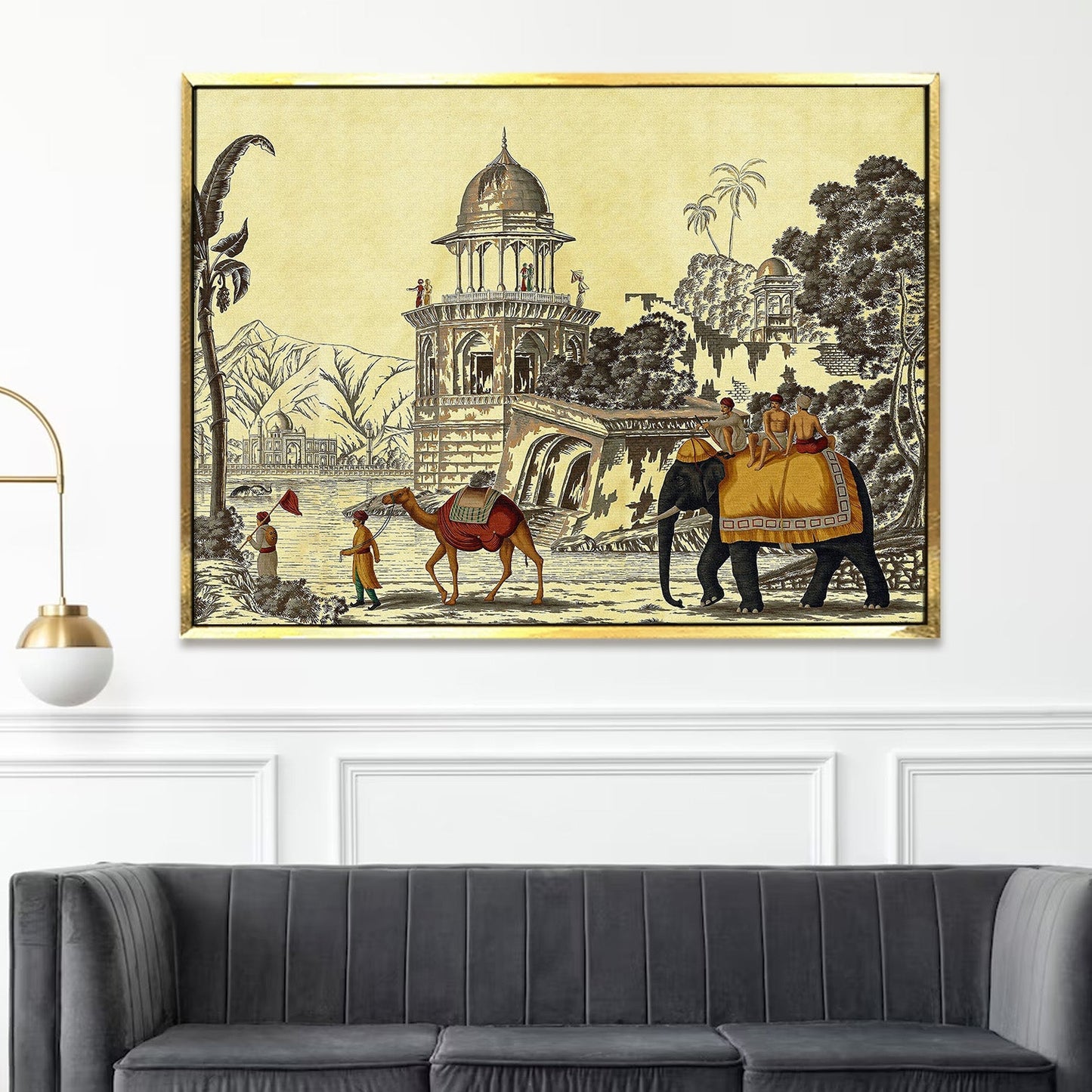 The Mughal Stronghold Wall Art Canvas Painting